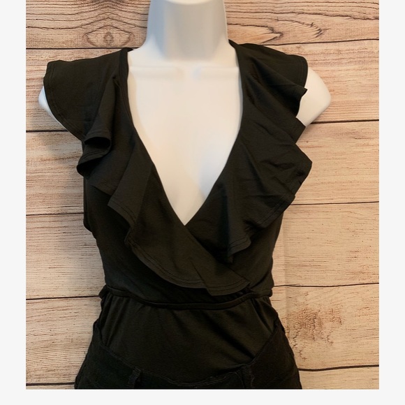 RUFFLED STRAPPY CROSSED BACK BODYSUIT - Picture 2 of 5